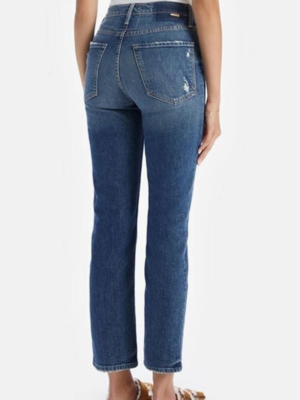 MOTHER SUPERIOR Pixie Tomcat Ankle Jeans in Born To Bite Exposed Button Fly 31 - Picture 5 of 16